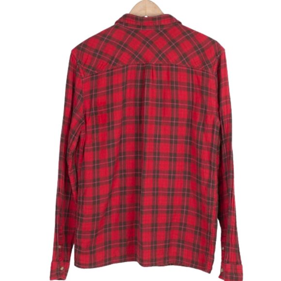 BDG Urban Outfitters Waffle Knit Shirt Double Layer Plaid Womens M - Picture 2 of 7